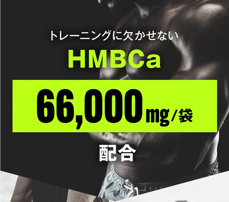 トレーニングに欠かせない HMBCa 66,000mg/袋 配合